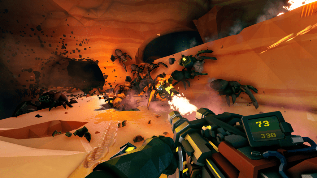 Deep Rock Galactic gameplay caverna combate co-op