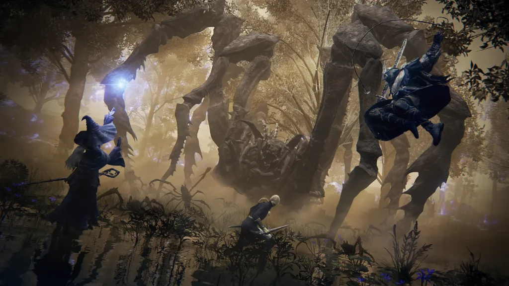Elden Ring Nightreign co-op gameplay 3 jogadores