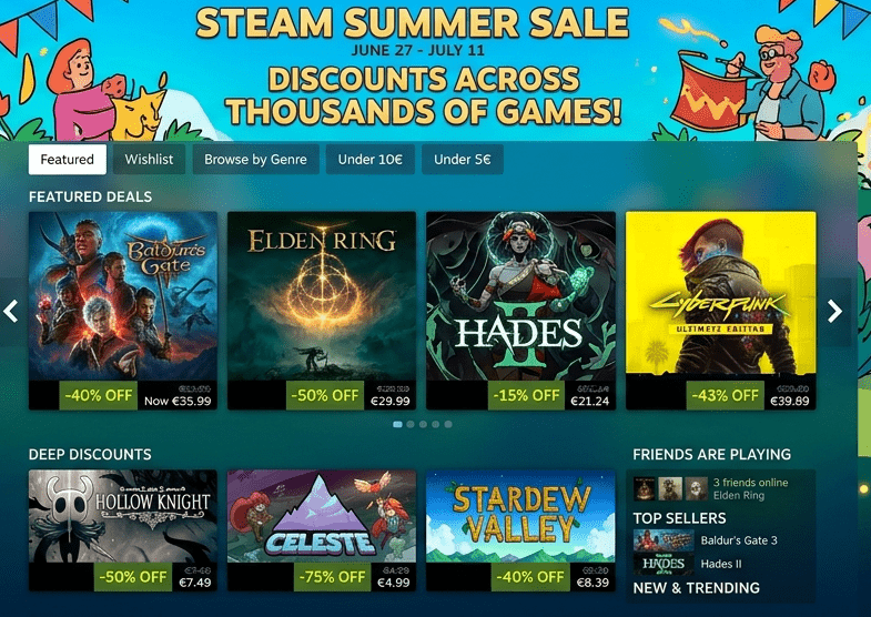 promoções Steam 2026 Summer Sale descontos