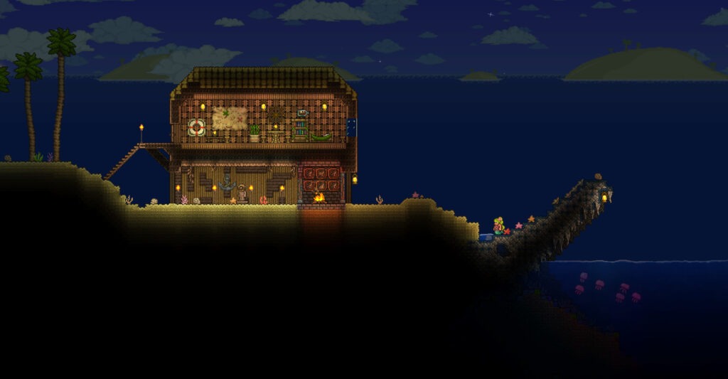 jogos co-op baratos Steam Terraria gameplay