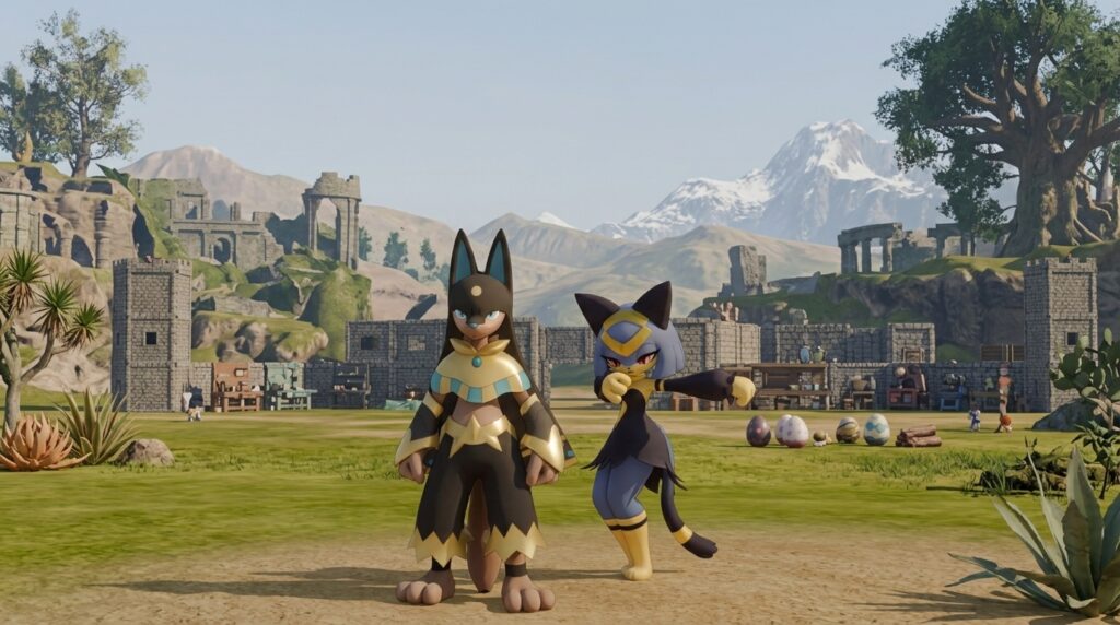 combo Anubis Sekhmet Palworld eficiência base